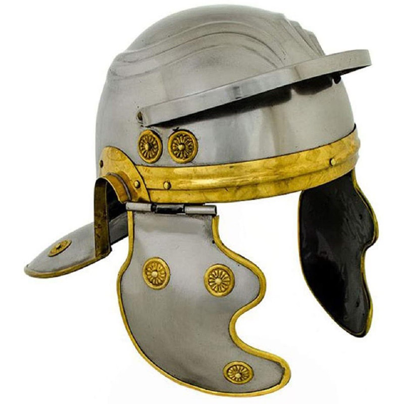 Roman Centurion Officer Display Helmet | Wearable Armor Historical Centurion 18g with Free Stand