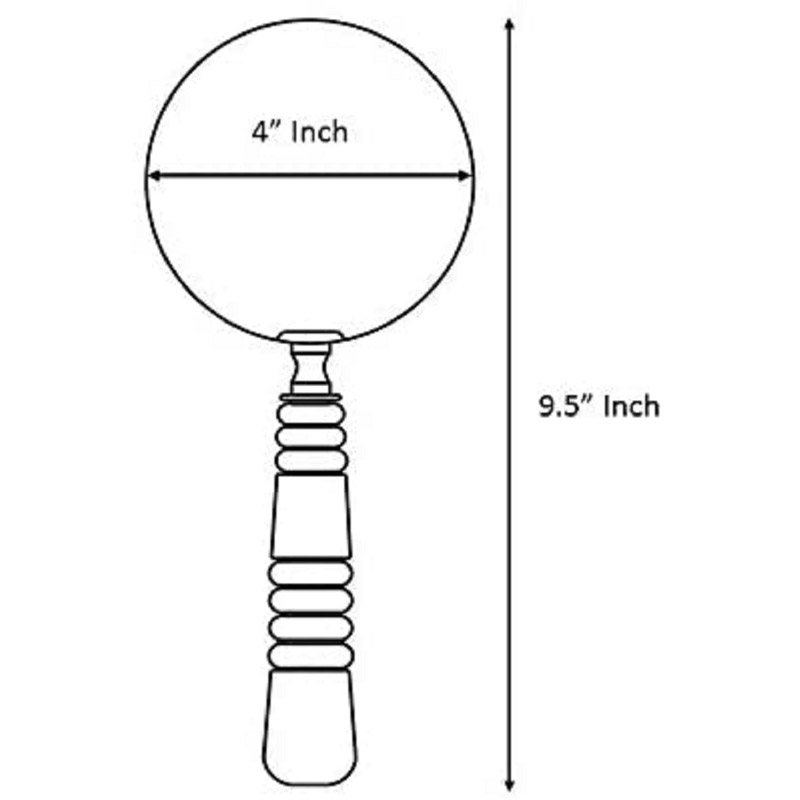 Brass 10X Handheld Magnifying Glass Lens, Antique Brass Magnifier, Fine Print Reading, Inspection, Coin , Stamp, Astrologer, Science, Low Sight Elderly, with Wooden Handle, Collect