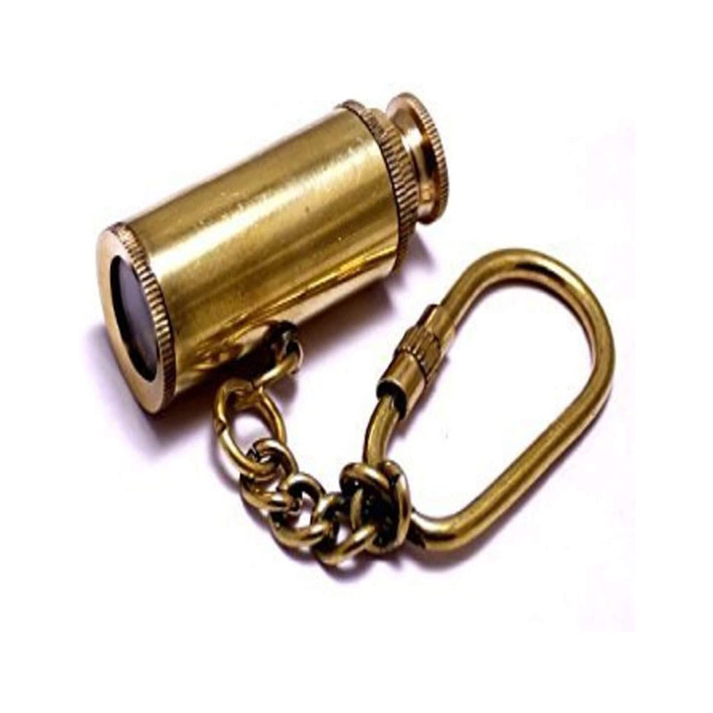 Brass Telescope Key Chain- Collectible Marine Nautical Key Ring