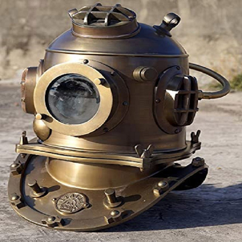 18 inches U.S Navy Diving Helmet Mark V Deep Sea Divers Helmet Vintage Gift Solid Steel and Brass Replica Gift Marine Helmet, Scuba Diving Gift, Nautical Decor, Maritime