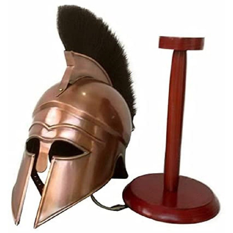 Medieval Greek Corinthian Helmet With Plume And Greek Spartan Helmet Movie Drama LARP Crusader A Great Collectible Item