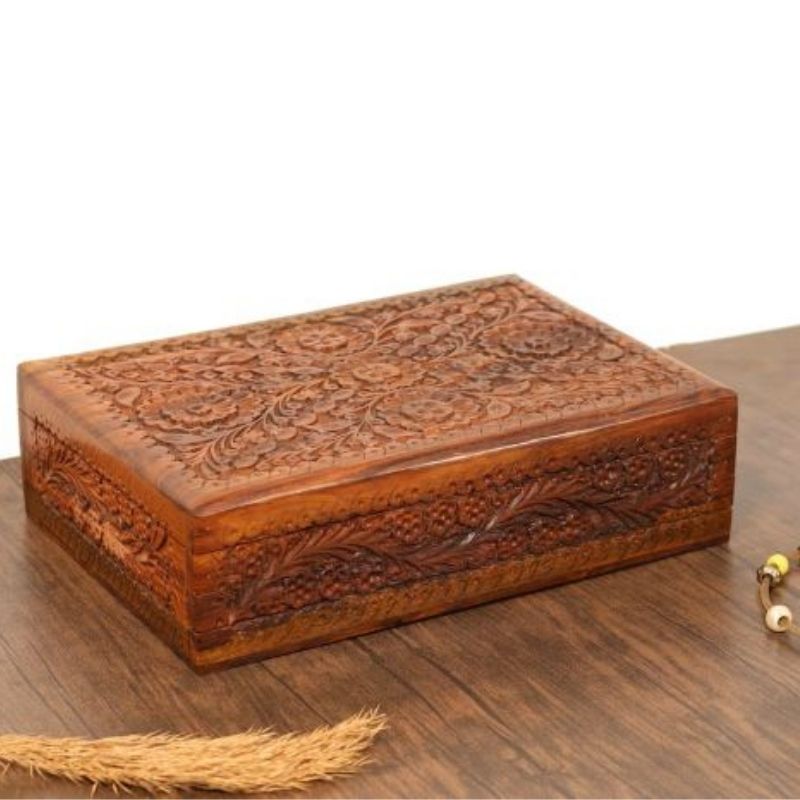 Unique Secret Lock Wedding Memory box Gift for Couples 5th Anniversary - Wooden Keepsake Box Storage Organizer