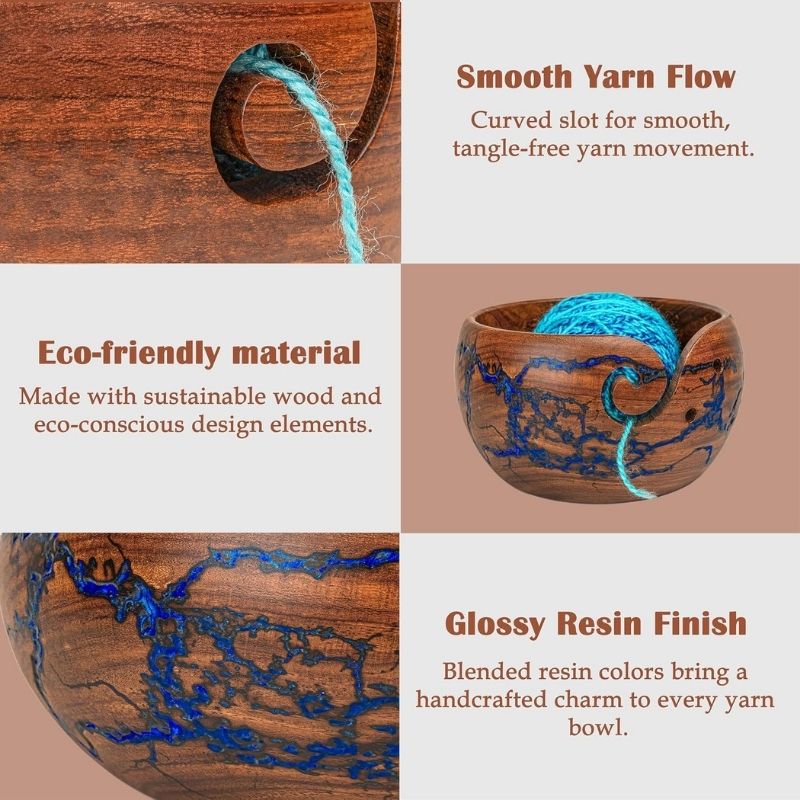 Yarn Bowls for Crocheting & Knitting - Availabe in 2 Sizes, Exquisite Handmade Large Yarn Bowl Holder, Crochet Bowls for Yarn, Knitting Bowl