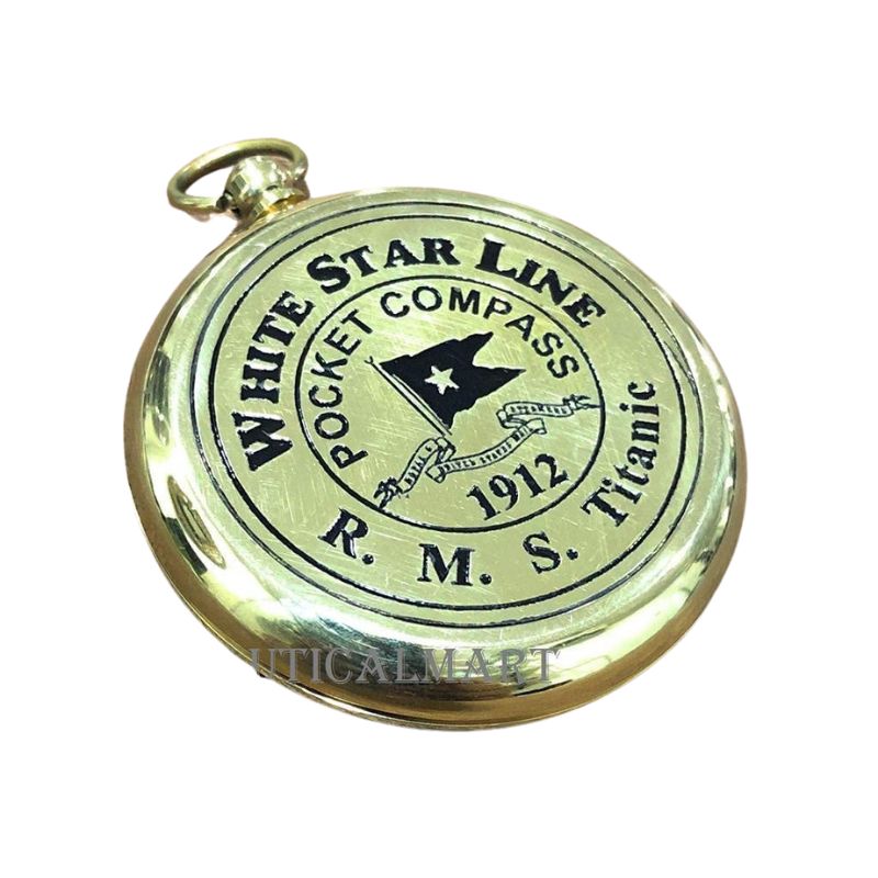 Nautical Brass Compass RMS Titanic 1912 Brass Pocket Gift Beautiful Working Model