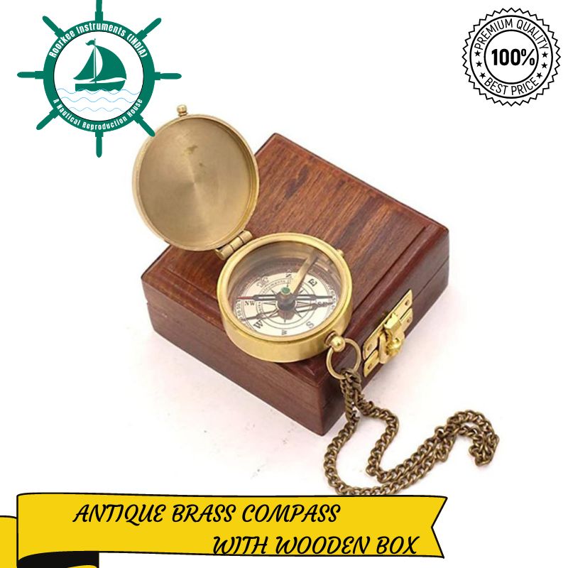 Engarvable Compass for Etsy ,Amazon, eBay Personalized Compass Engraved Compass with wooden box