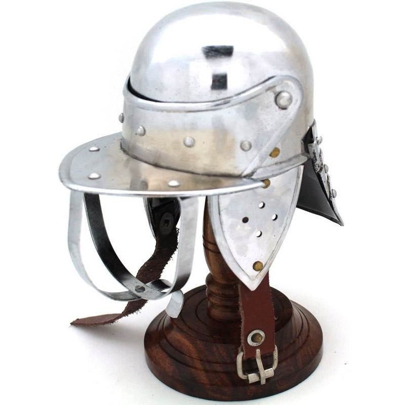 18 Gauge Steel Miniature Display Helmet with Helmet Stand