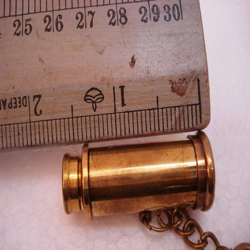 Brass Telescope Key Chain- Collectible Marine Nautical Key Ring