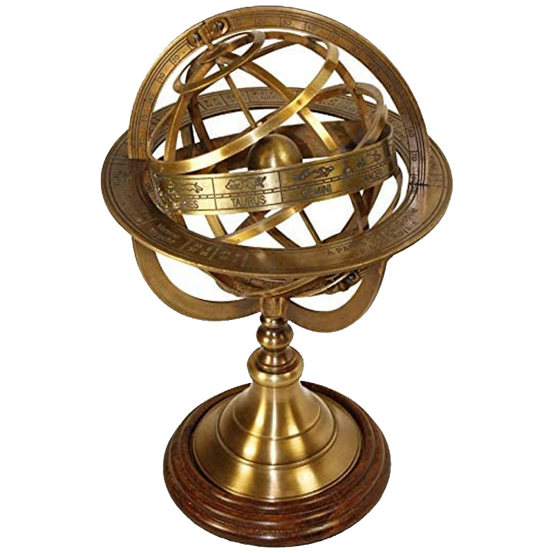 Nautical-Mart Brass Antique Finish Armillary Celestial Globe with Zodiac Engravings