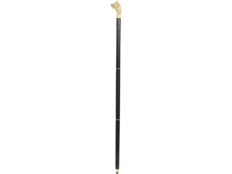 Brass Wolf Head Walking Cane – Vintage Style Brass Handle Wooden Walking Stick for Men & Women, Decorative Animal Cane, Collectible Gift for Gentlemen, Seniors & Cosplay Accessory (36 Inch)