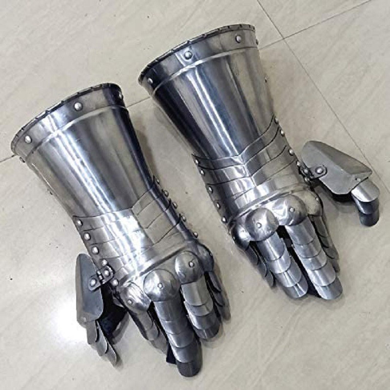 Medieval Knight Armor Gloves Roman Gothic Steel Gauntlets