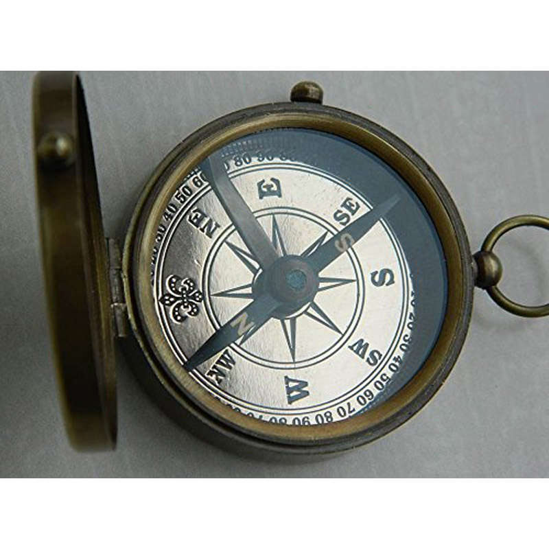 Teacher Brass Compass with Beautiful Leather Case