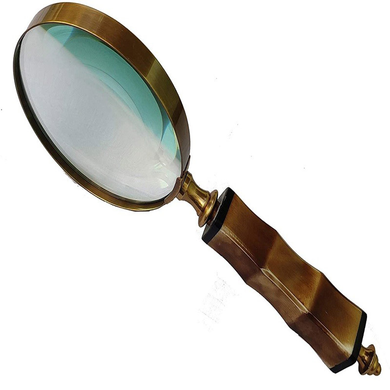 Handheld Magnifying Glass With Handle - Antique Copper Magnifier, 10x  Magnification