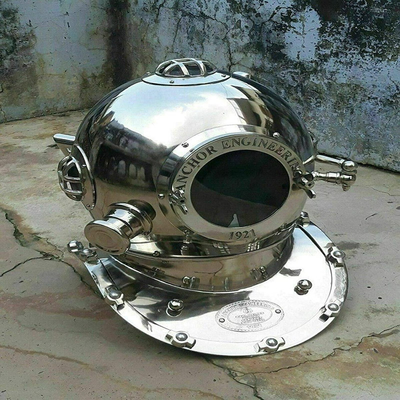 Maritime US Navy Diving Helmet Mark V Antique Diving Divers Brass Steel Helmet