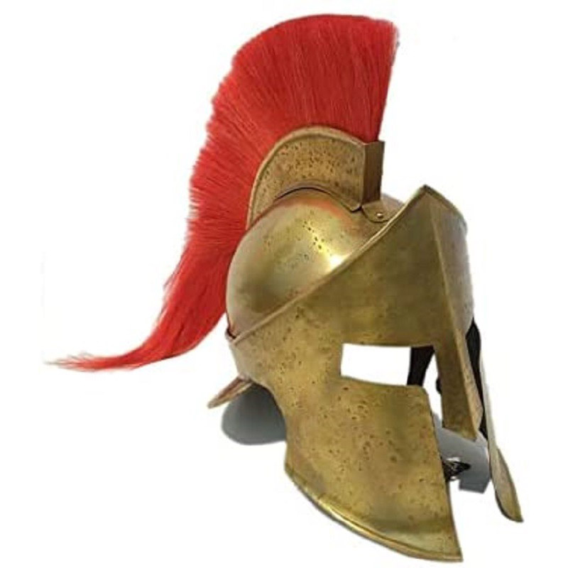 Great King Leonidas Spartan Helmet With Red Plume 300 Movie Fully Functional Medieval Replica Wearable Helmet With Inner Liner A Great Collectible Item For 300 Spartan Helmet