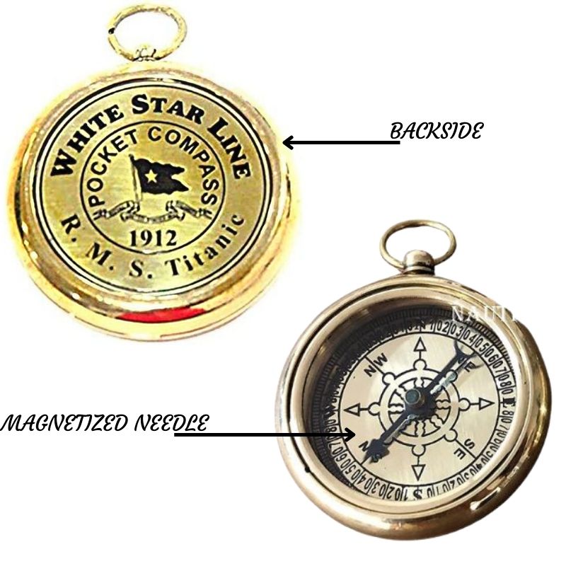 Nautical Brass Compass RMS Titanic 1912 Brass Pocket Gift Beautiful Working Model
