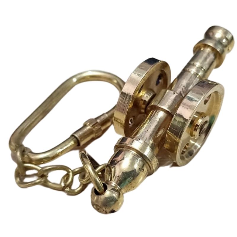  Handmade Brass Canon Keychain 2.5 Inches Key ring