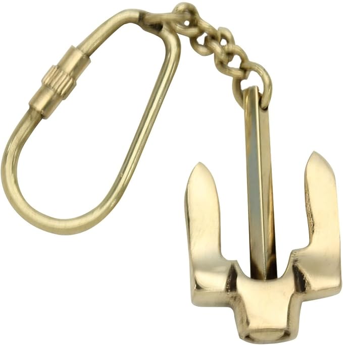 Nautical Keychain Collection – Handmade Solid Brass Telescope, Lantern, Hourglass & Maritime Replicas