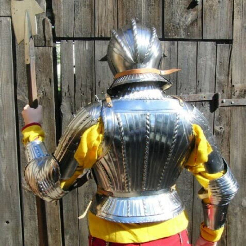  Medieval Full Suit of Maximilian Captains harp Suit 1530ct Armor 16GA Replica Christmas Costume