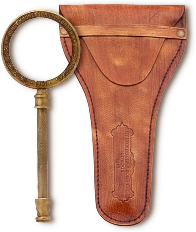 Handmade Brass Magnifying Glass and Letter case