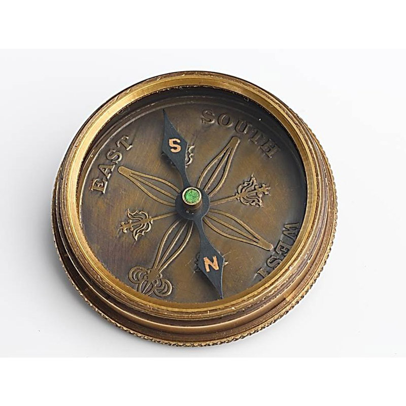 Life is a Toughest Storms Prove The Strength Your Anchor Solid Brass Compass with Leather Case