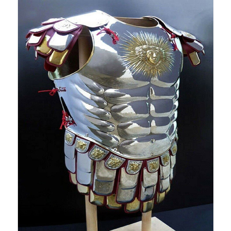 18 Gauge Steel Brass Medieval Reenactment Muscle Cuirass W Skirt Shoulder