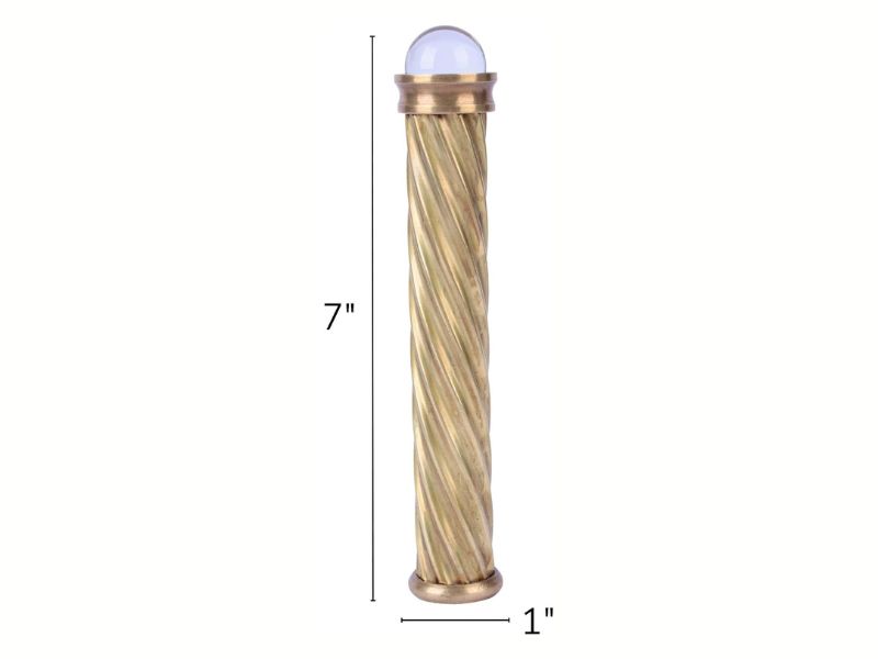 Handmade Brass Spiral Teleidoscope with Marble Vintage Kaleidoscope Toy for Adults Unique Collectible Gift for Husband Son