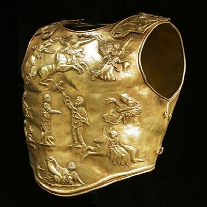 18 Gauge Brass Medieval Armor of Augustus Cuirass Gladiator Breastplate