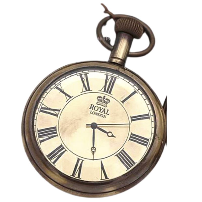 RII-WPW-5629 Brass Pocket Watch (ROYAL) 44mm cut