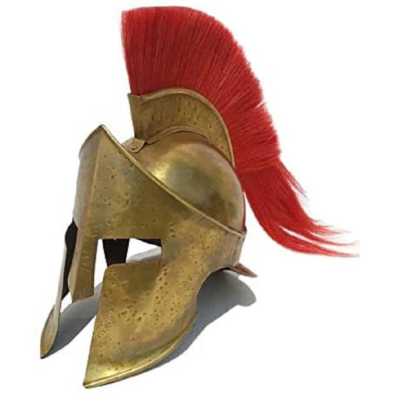 Great King Leonidas Spartan Helmet With Red Plume 300 Movie Fully Functional Medieval Replica Wearable Helmet With Inner Liner A Great Collectible Item For 300 Spartan Helmet