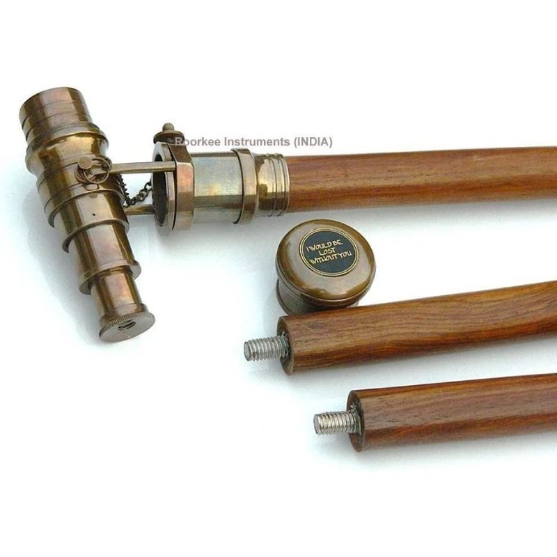 Telescope Walking Cane/Waking Stick/Stempunk Cane/Vintage Style Nautical Cane