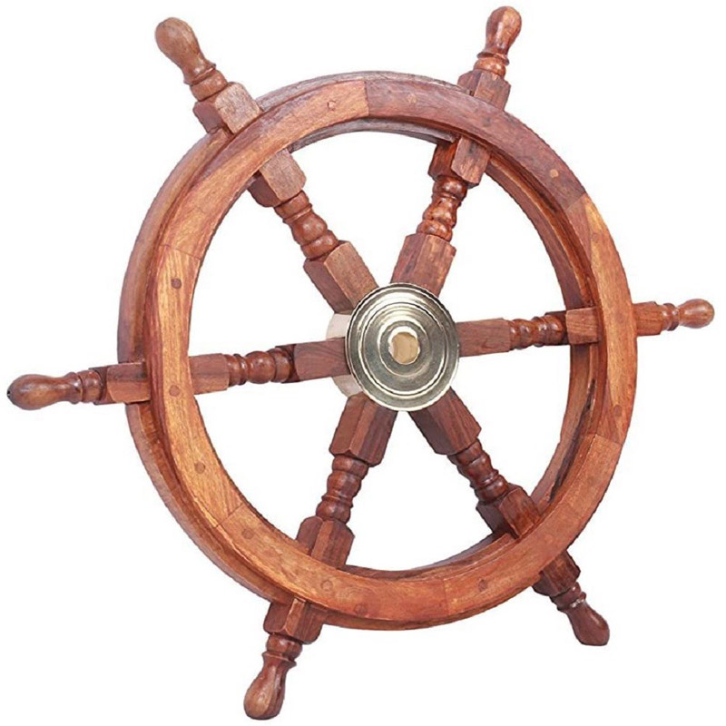 Nautical Pirate Premium Ship Wheels | Home Décor Wall Sculptures | Nautical Decor , Home Decor Gift Item(24 Inches)