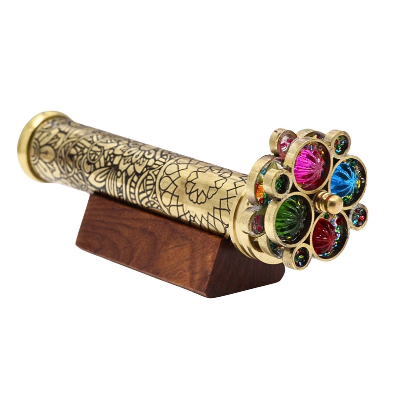  Floral Pattern  Brass Kaleidoscope Small 