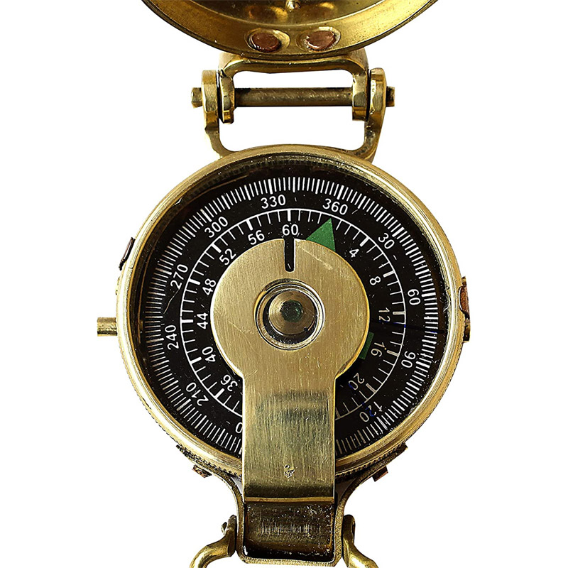 Vintage Old Style Military Compass Nautical Pocket Shiny Brass Navigational Instrument