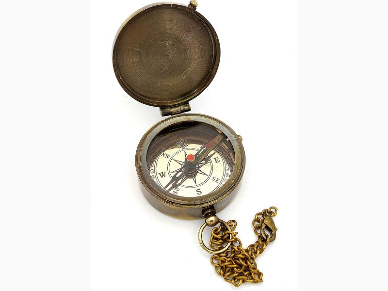 Dad I'll Always Be Your Little Girl Compass, Premium Handcrafted Brass Engraved Compass with Leather Case, Sentimental Gift for Father Dad from Daughter, Hero Quote Keepsake, Vintage Compass Gift