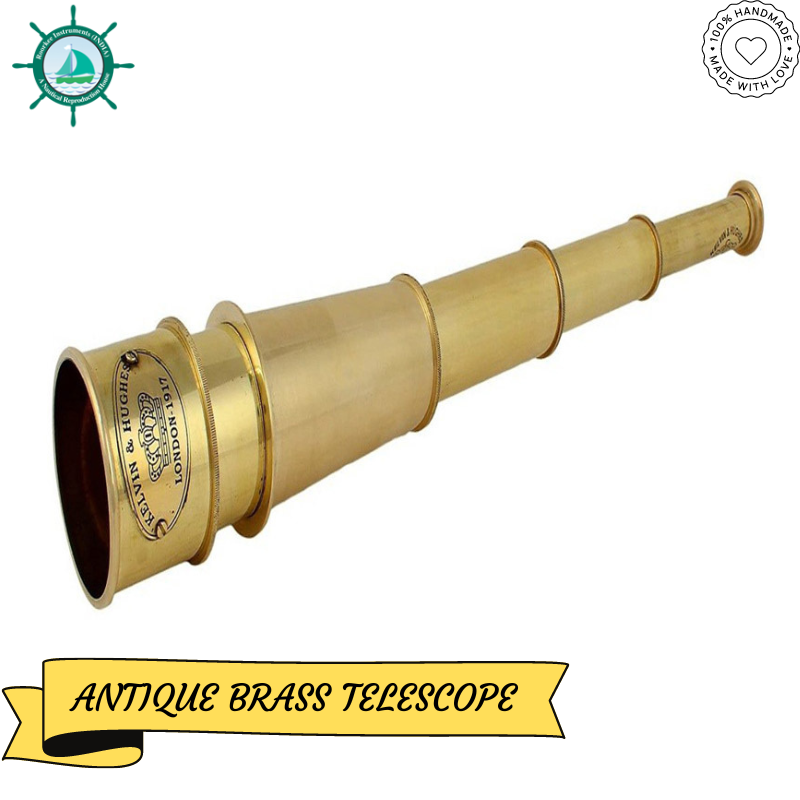 18 Inch Full Brass Vintage Telescope, Excellent for Gifting and Home Decor