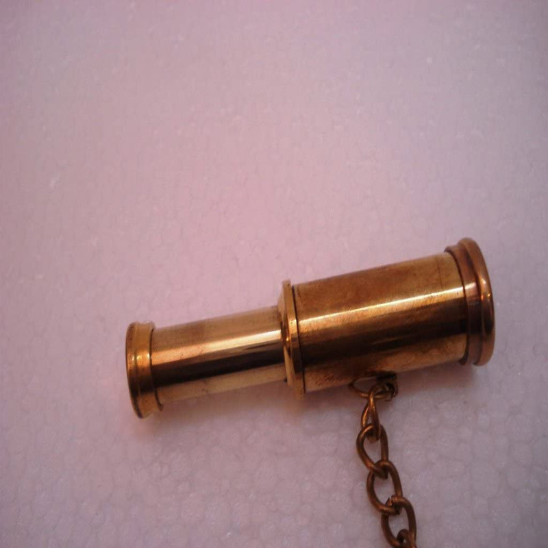 Brass Telescope Key Chain- Collectible Marine Nautical Key Ring