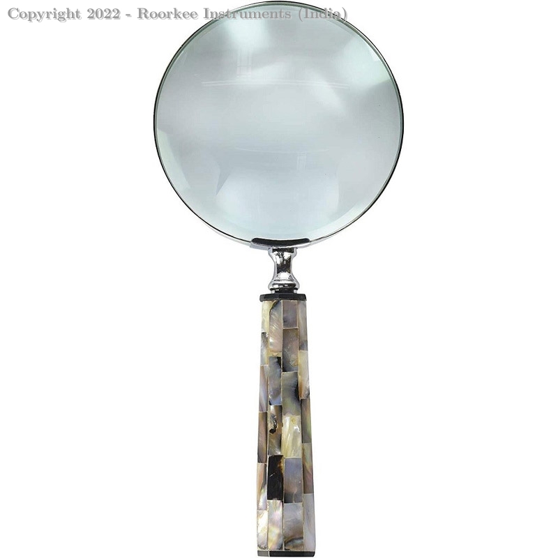  Magnifying Glass with Mother of Pearl Handle, Handheld 10x Magnifying Glass Lens, Antique Magnifier, Reading, Inspection, Coin &amp;amp; Stamp, Astrologer, Low Sight Elderly Collectible Décor Gift 4