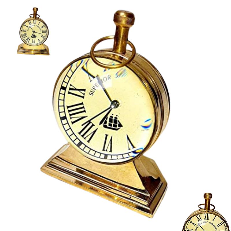 Handmade Antique superior ship table clock