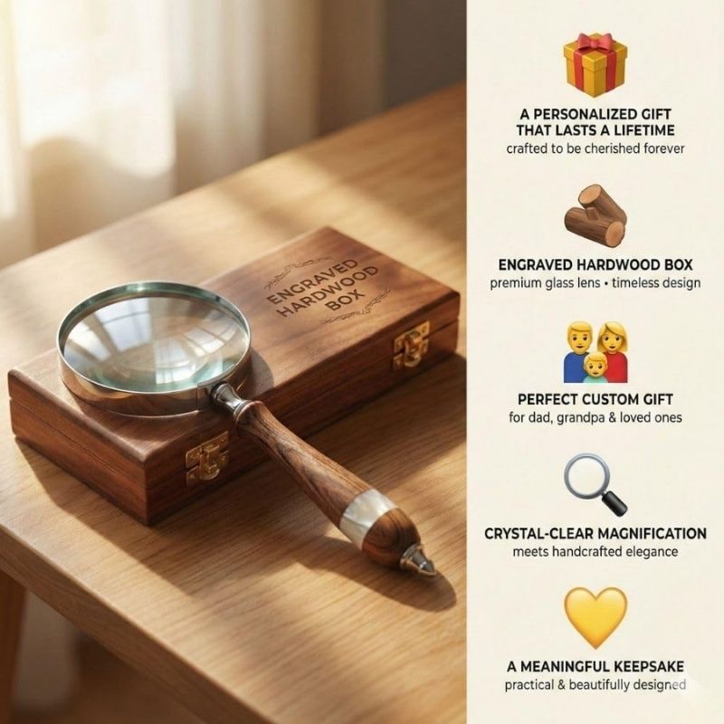 NICKLE 4 IN LENCE WOODEN HANDLE WITH WOODEN BOX