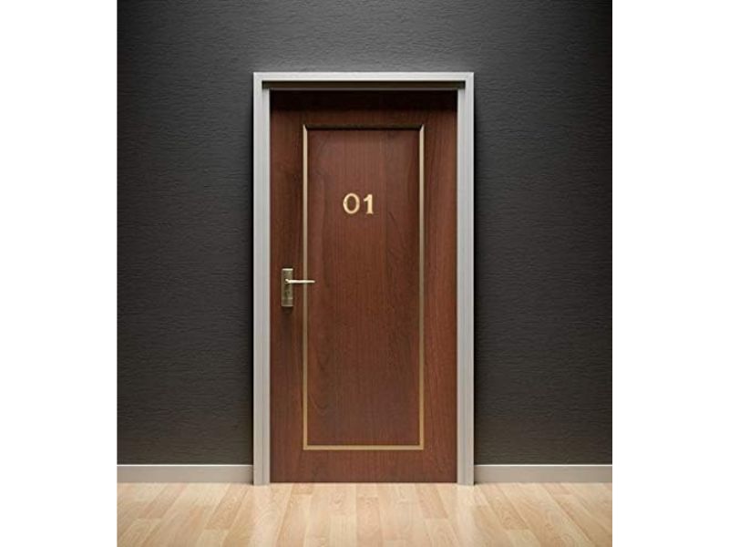4" Brass House Hotel Door Number Plaque Numeric Digit (0 Zero) | Solid Cast Brass Address Sign | Vintage Wall Plate Decor