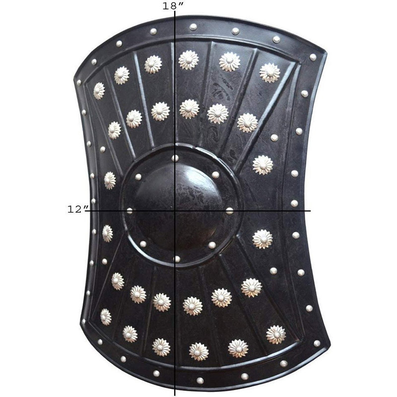 Medieval Barbarian Armor Templar Viking 18 inches Iron Shield ABS