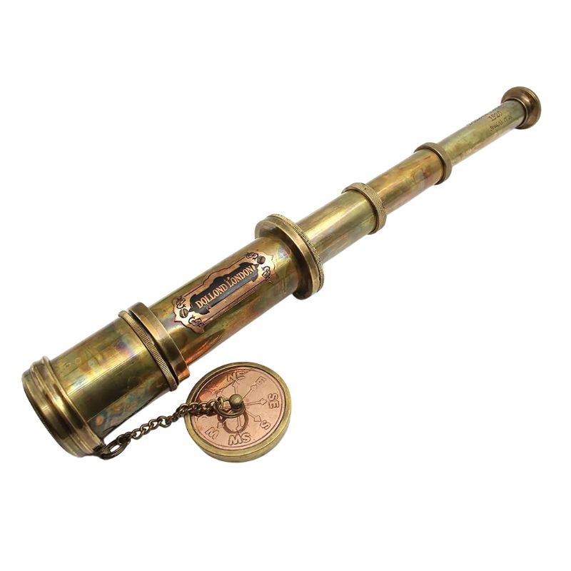 Nautical Brass 18 inches Antique Telescope/Spyglass Replica with Leather Box -Dollond London&amp;#039;s telescope