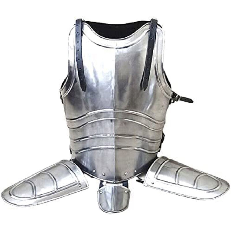  20 Gauge Steel Medieval Armor Breastplate Jacket Chrome Finish ~ Medieval Armor Cuirass Battle Knight Breastplate Costume