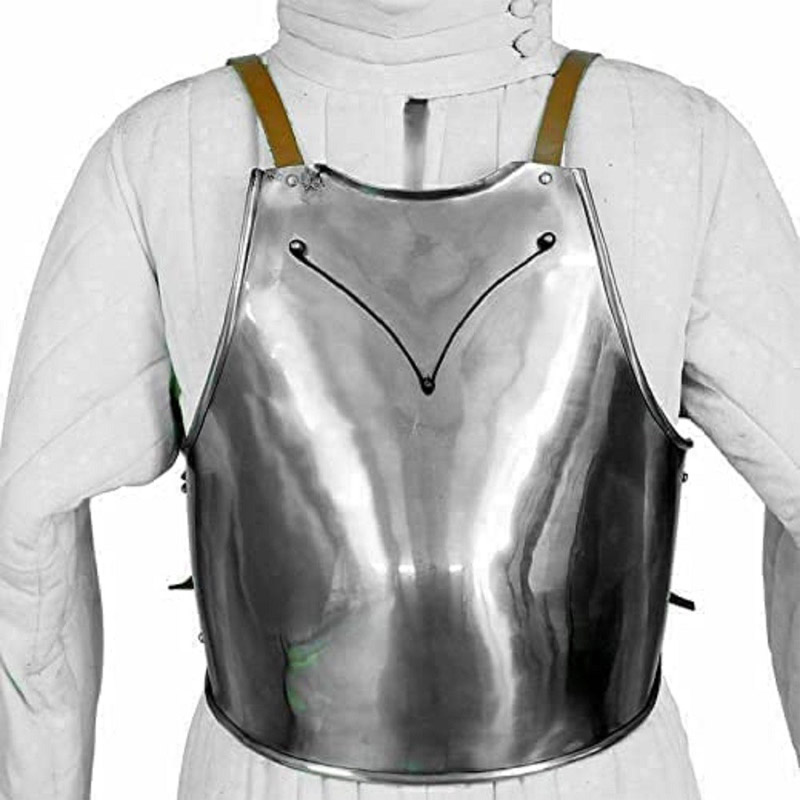 Medieval SCA LARP Breastplate Armor Fully Wearable Chest Jacket Costume Silver