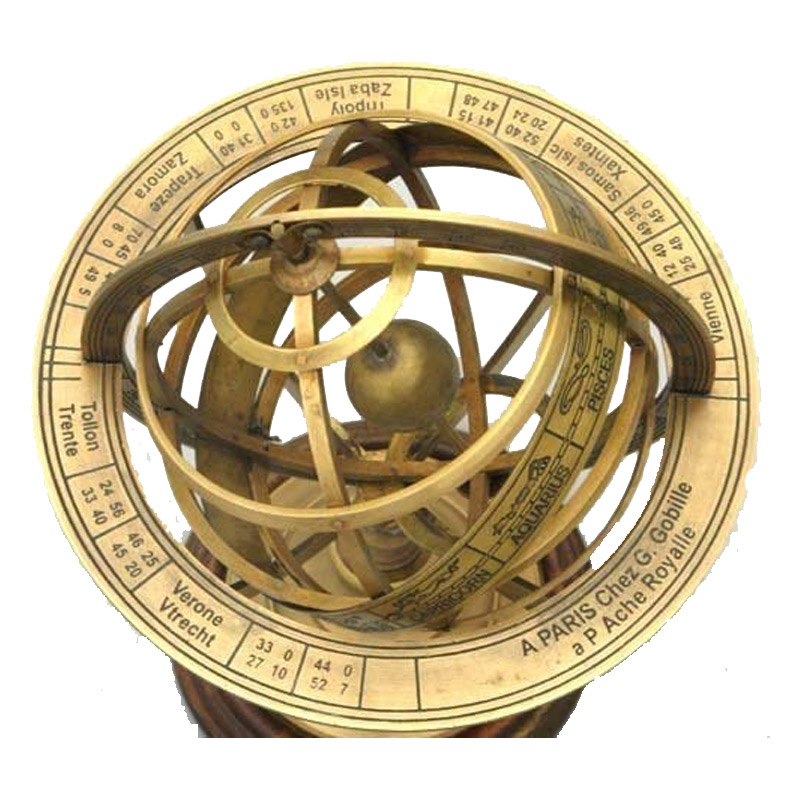 Nautical-Mart Brass Antique Finish Armillary Celestial Globe with Zodiac Engravings