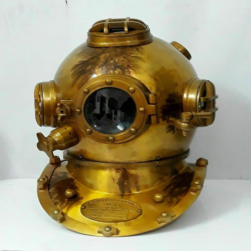 US Navy Mark V Diving Divers Helmet Solid Steel Full Size Marine Scuba Gift Antique Scuba Sea Replica Us Brass Vintage Deep Sea Solid 