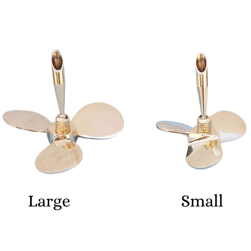 Handcrafted Brass Ship Propeller Pen Holder – Nautical Maritime Desk Accessory & Executive Gift