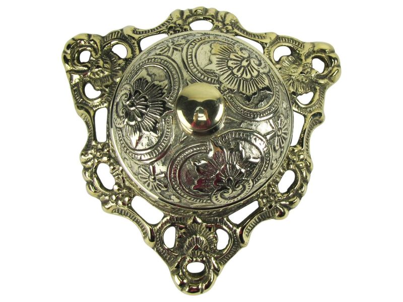 Antique Style Ornate Solid Brass Hotel Counter Desk Service Bell – Vintage Reception Call Bell with Loud Clear Ring | Classic Victorian Design for Office, Hotel, Restaurant, or Home Decor
