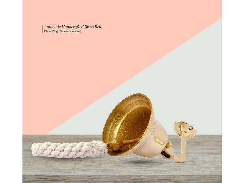 Brass Ship Bell with Rope Pull – 4\