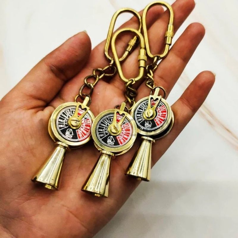 Miniature Brass Engine Order Telegraph Keychain | Nautical Maritime Gift | Vintage Ship Captain Collectible